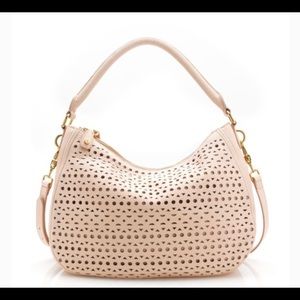JCrew Biennial Nude Pink Laser Cutout Satchel!